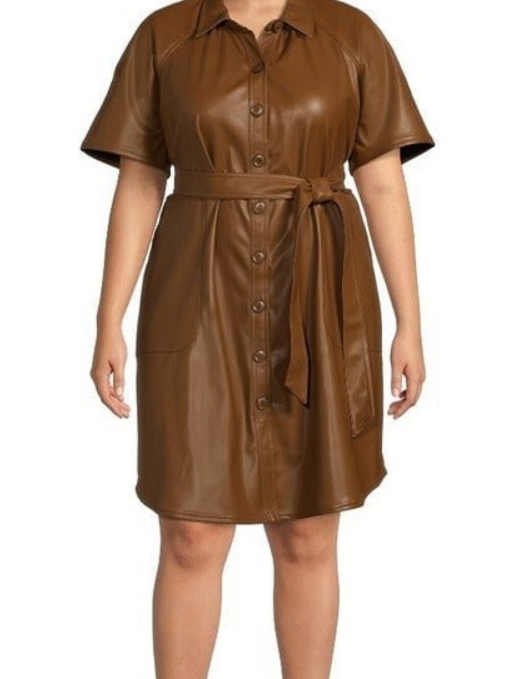 Plus Size Vegan Leather Dress NWT - Picture 3 of 6